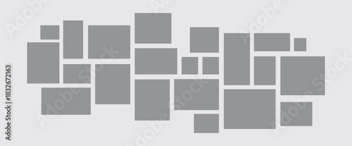 Pictures or photos frame collage comics page grid layout abstract photo frames and digital photo wall template
