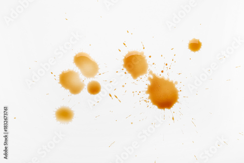 Brown coffee stains on whit...