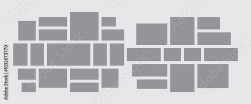 Picture abstract photo frames and digital photo wall template