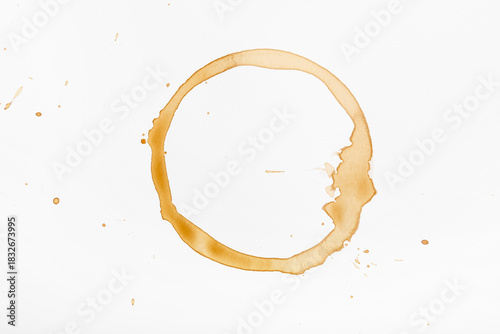 Brown coffee stain on white...
