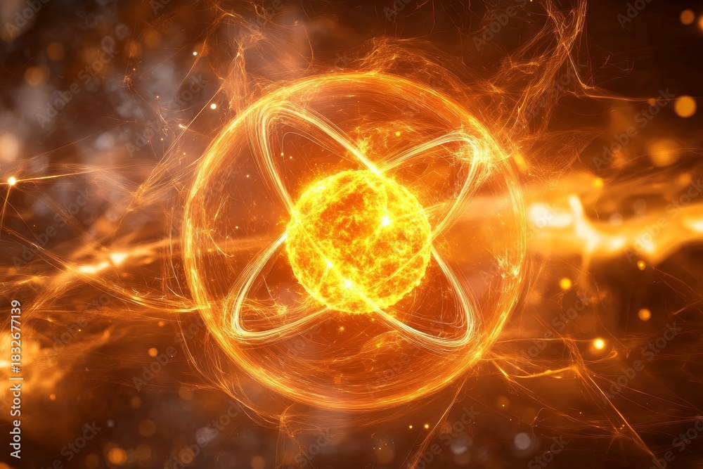 Obraz premium Exploring Quantum Reality and Atomic Structure The Future of Power Generation and Fusion Energy