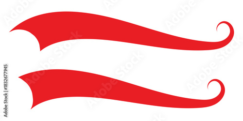 baseball swoosh and swash tails. whimsical curls, scrolls, swirls, and whooshes. Great set for sporty athletics logos, decorative accents, and run or under text design. Collection of baseball swoosh. 