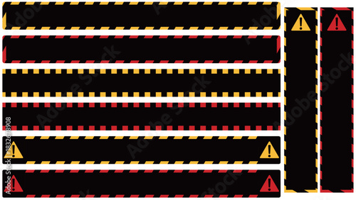 トラテープデザインの色々なテロップベースの素材セット