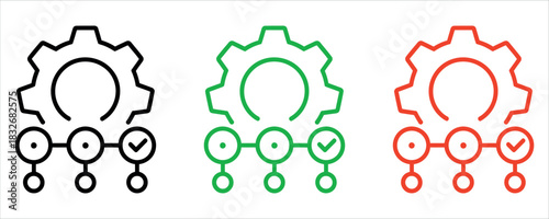 Streamline your workflow with this modern process automation design element, showcasing a clear and effective system for seamless operations and task management.