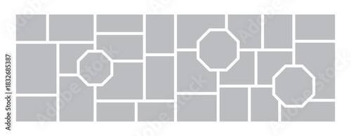 Picture photo Collage grid photo effect template design