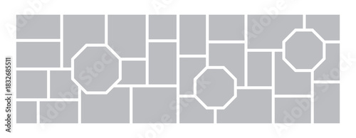 Picture photo Collage grid photo effect template design