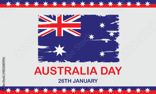 Background for happy Australia day vector illustration.
