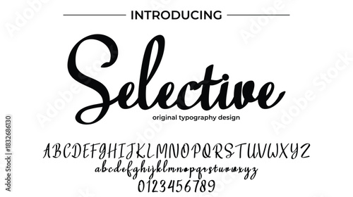 Selective - Elegant Script Font for Smooth Handwritten Design and Creative Typography