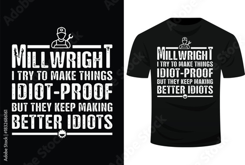 Funny Millwright Art Men Dad Millwright Machinist Engineer Svg Design
