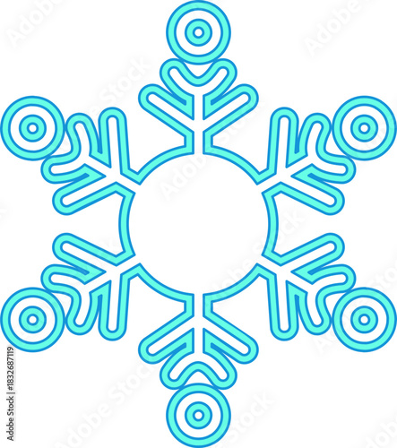 Neon Snowflake Decoration