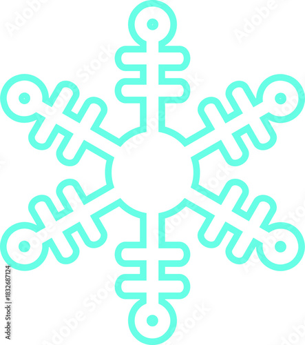 Neon Snowflake Decoration