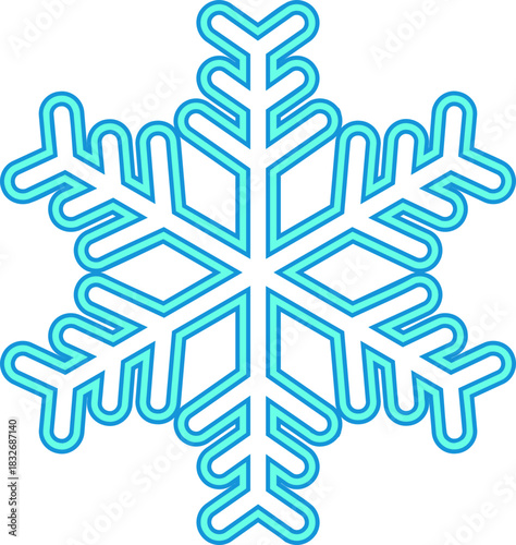 Neon Snowflake Decoration