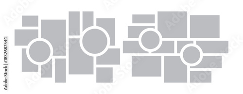 Picture photo Collage grid photo effect template design