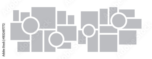 Picture photo Collage grid photo effect template design