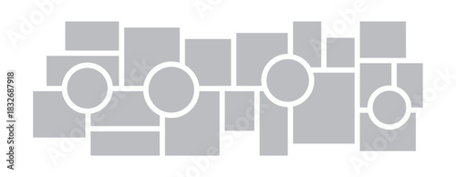 Picture photo Collage grid photo effect template design