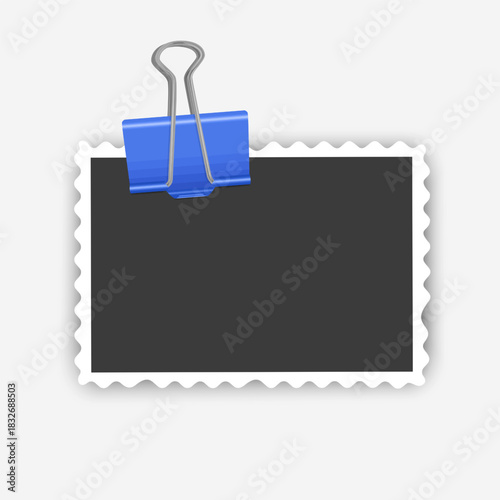 Retro instant photos with colorful adhesive tapes creating a vintage and nostalgic, Blank Instant Photo Frame with Colorful Tapes