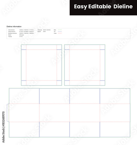 removable lid corrugated cardboard box die line template pizza box cardboard box packaging die lines box with lid luxury box
