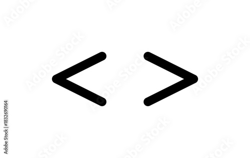 Mathematische Zeichen für "größer als" und "kleiner als"