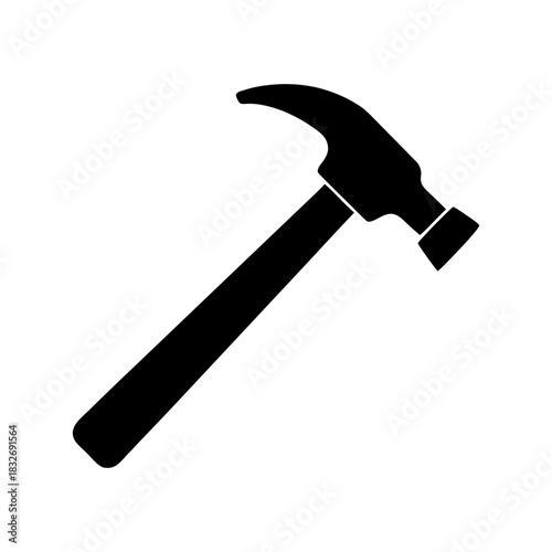 Wallpaper Mural Tool Hammer Silhouette Icon Minimal Style. Torontodigital.ca