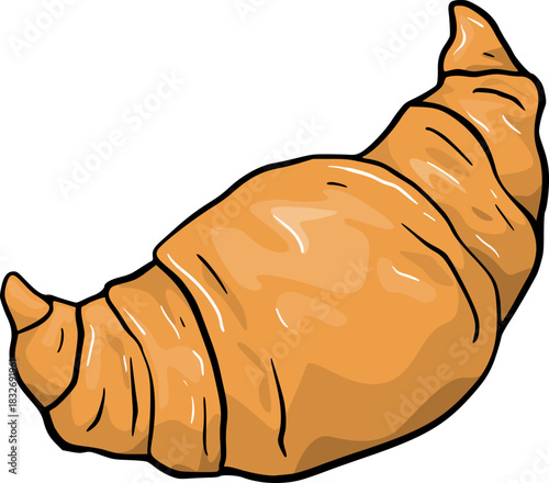 Croissant Dessert Illustration