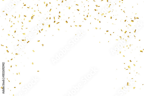 Golden Confetti Top Border for Celebration Designs