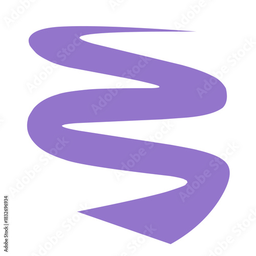 Winding path illustration