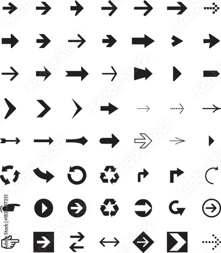 Collection of Arrows and Symbols direction pointer