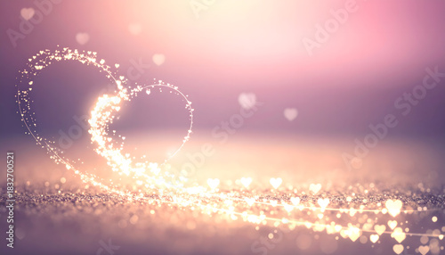 ハート型の光の軌跡