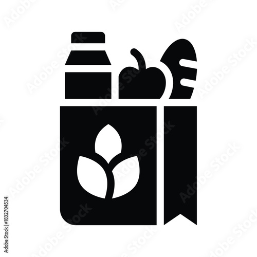 groceries glyph icon illustration vector graphic.eps
