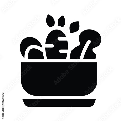 salad glyph icon illustration vector graphic.eps