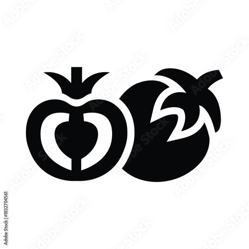  tomato glyph icon illustration vector graphic.eps