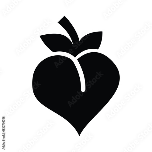  peach glyph icon illustration vector graphic.eps