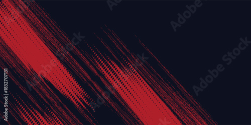 Abstract red halftone dots pattern blue color gradient grunge texture background. Modern dot pop art comic style, abstract decoration