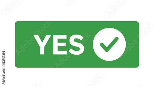Green Yes Check Mark Icon – Approval, Confirmation, and Success Symbol Graphic
