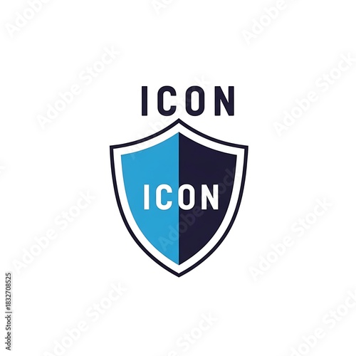 A simple shield icon with a blue and dark gray split design, a white border, and the word Free Download A simple shield icon with a blue and dark gray split design, a white border, and the word