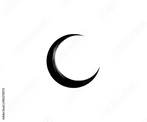 Eclipsing Moon: Timeless Gaze | Clean, isolated vector art for creative projects.