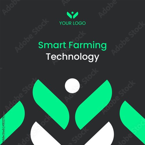 Illustration Highlighting Futuristic Smart Farming Technology Concept