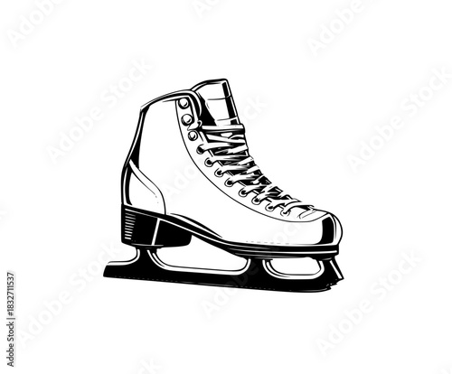 Bleached Ballet Boots: Skater's Story | Clean, isolated vector art for creative projects.