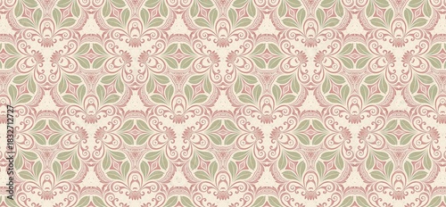 vintage pattern, seamless pattern, floral ornament, damask pattern, decorative background, pastel wallpaper, elegant design, classic wallpaper, retro textile, floral texture, ornamental motif, repeati
