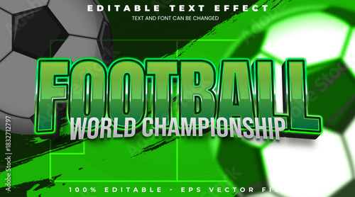 Football World championship editable text effect in modern trend style