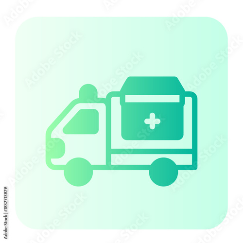 delivery truck gradient icon