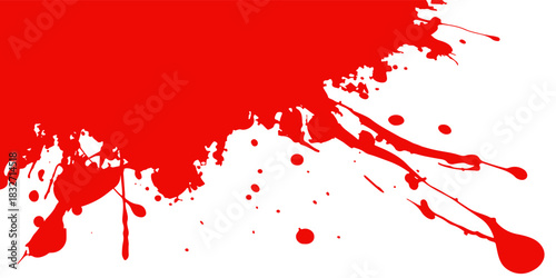 Red Paint Splash Abstract Art Background With Dynamic Splatter Pattern For Creative Projects.vector illustration eps10