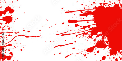 Red Paint Splash Abstract Art Background With Dynamic Splatter Pattern For Creative Projects.vector illustration eps10