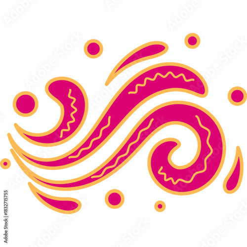 Decorative Wave Vector