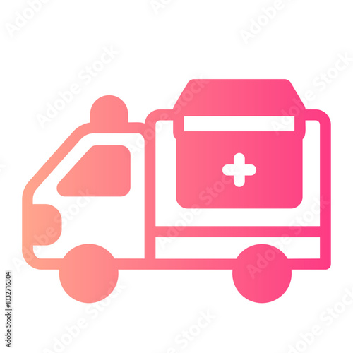 delivery truck gradient icon