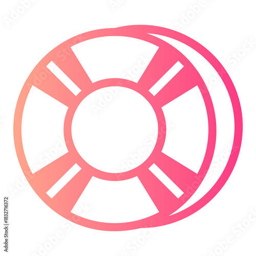 Rubber ring gradient icon