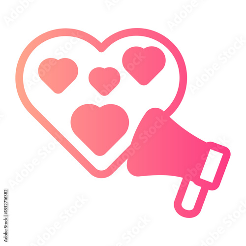 megaphone gradient icon