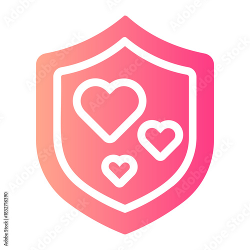 Shield gradient icon