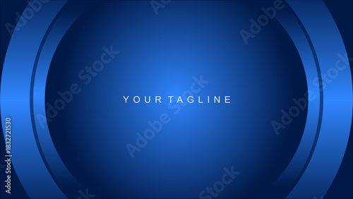 Elegant abstract blue background with layered circular shapes and smooth gradients, creating a modern and professional look suitable for digital branding or presentation design