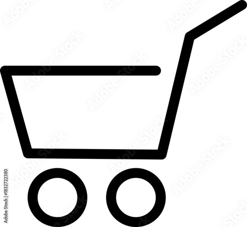 Shopping Cart Line Vector Icon